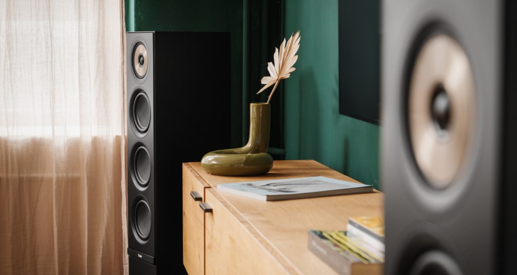 enceintes teufel STEREO L2 dans le salon