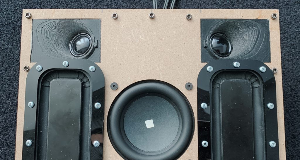 structure acoustique en cours de développement de l'enceinte MYND